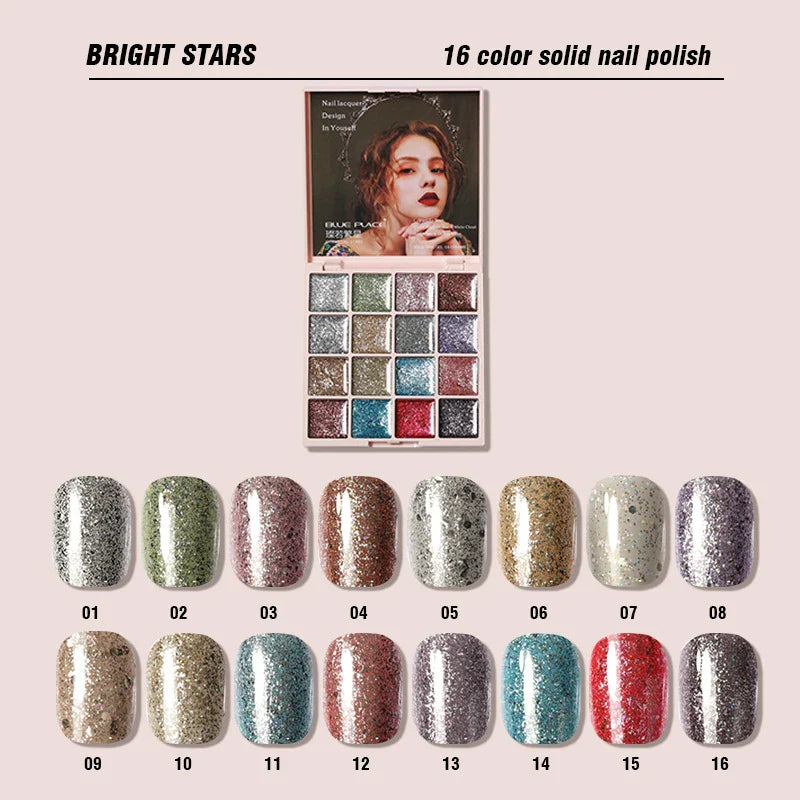 16 Color Cream Nail Gel Polish Solid Nail Gel Palette Mud Painting  Nail Art Design Soak Off UV Gel Varnish Gel Lacquer
