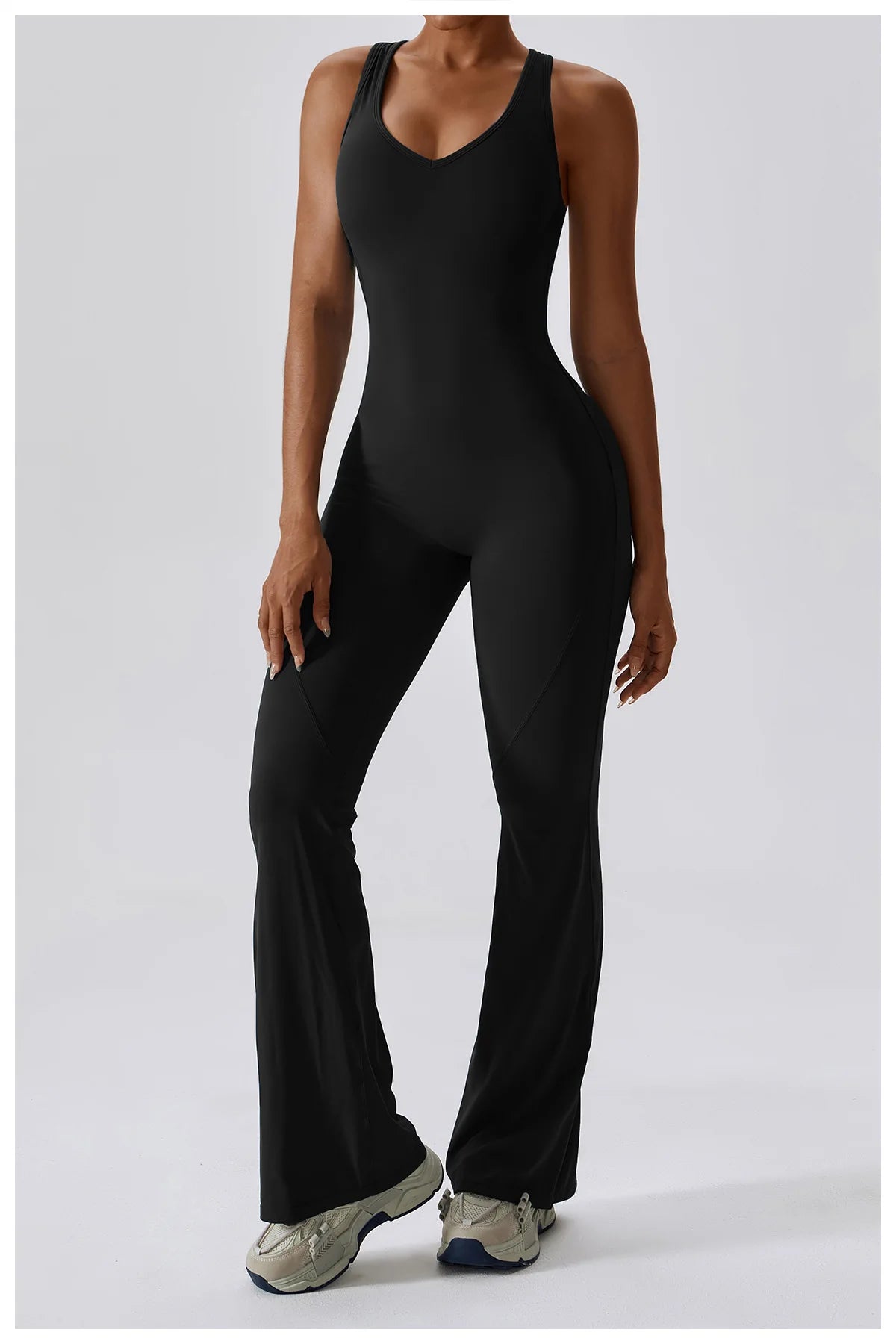 Sexy Back V Jumpsuit Gym Set Women Training Yoga Suit Sportswear Women Sports Jumpsuit Fitness Rompers Stretch Workout Bodysuits - Premium  from Lizard Vigilante - Just $36.99! Shop now at Lizard Vigilante