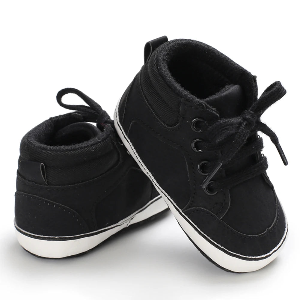 Meckior Newborn Baby Walking Shoes – Solid Color, Lace-Up, Soft Cotton Anti-Slip Soles, Unisex First Walker Shoes for All Seasons - Premium shoess from Lizard Vigilante - Just $20.25! Shop now at Lizard Vigilante