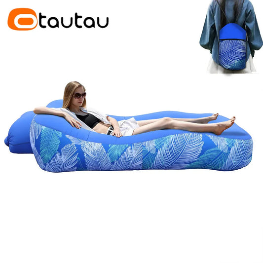 Inflatable Sofa Bed Swimming Pool Floating Raft Sac Beach Garden Outdoor Portable Folding Camping Chaise Lounge Recliner Pouf - Premium  from Lizard Vigilante - Just $63.99! Shop now at Lizard Vigilante