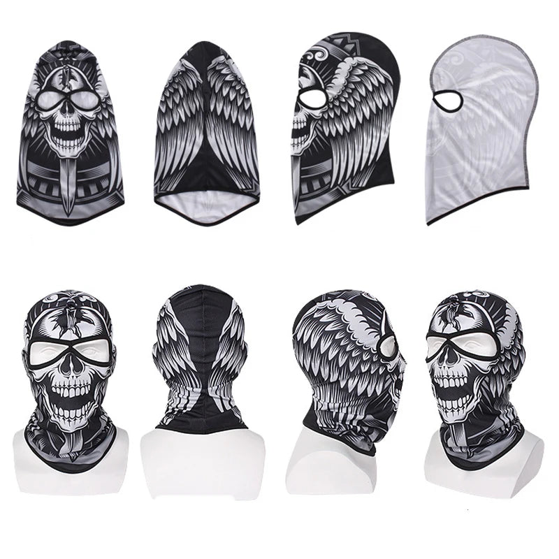 Skull Full Tactical Balaclava Face Cover Hat Motorcycle Mask Skiing Cap Cycling Hunting Head Neck Gaiter Men Bike Helmet Liner - Premium mask from Lizard Vigilante - Just $17.99! Shop now at Lizard Vigilante