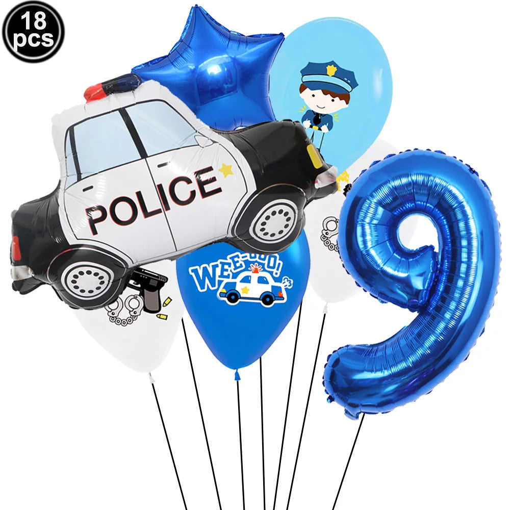 Police Theme Party Decor Police Party Latex Balloons Happy Birthday Banner Police Party Hanging Swirls Police Birthday Supplies - Premium party favors from Lizard Vigilante - Just $3.99! Shop now at Lizard Vigilante