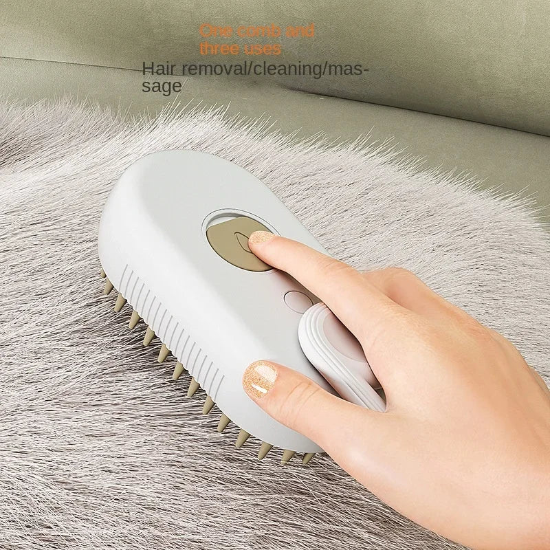 Cat Steam Brush Steamy Dog Brush 3 in 1 Electric Spray Cat Hair Brushes for Massage Pet Grooming Comb Hair Removal Combs - Premium  from Lizard Vigilante - Just $8.99! Shop now at Lizard Vigilante