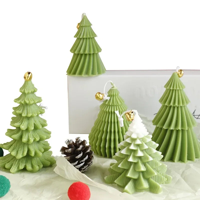 Handmade Christmas Tree Candles for Christmas Party Home Decoration and Holiday Gift Ornaments Fragrance Souvenirs
