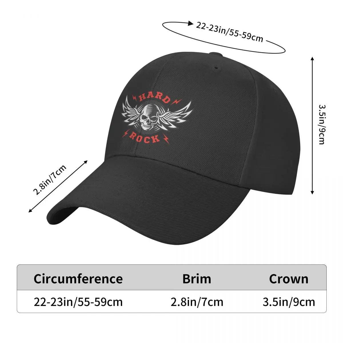 Skull Baseball Cap for Women Men Classic Rock Music Festival Logo Breathable Heavy Metal Skull Trucker Hat Outdoor - Lizard Vigilante