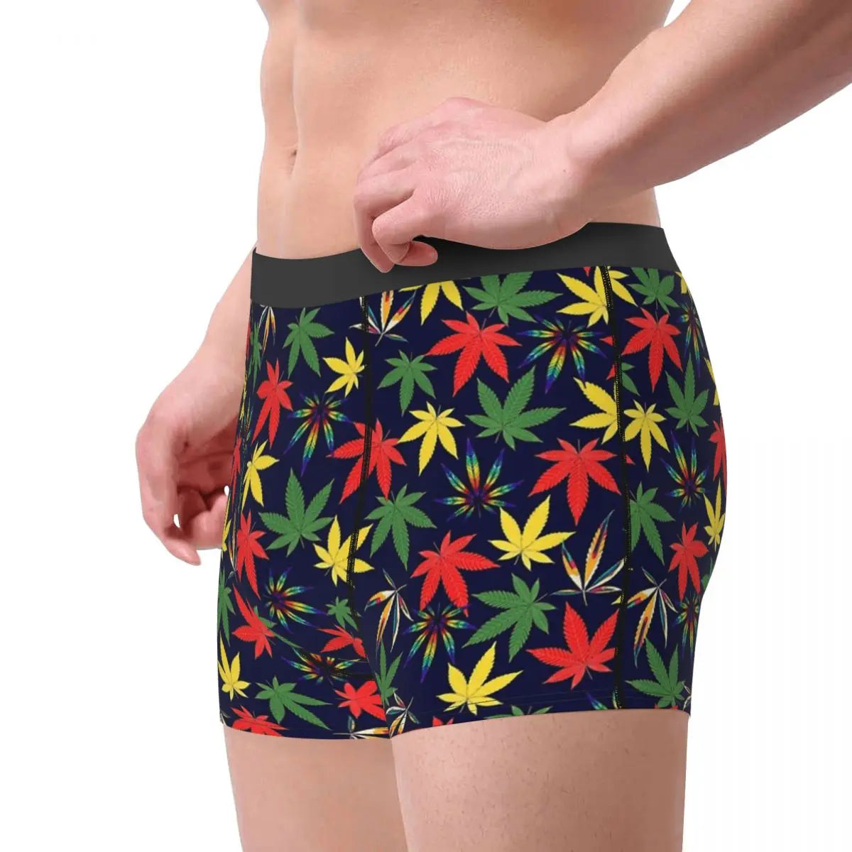 Marijuana Weed Pattern Boxer Shorts - Men's Creative Underwear - Premium boxers from Lizard Vigilante - Just $22.88! Shop now at Lizard Vigilante