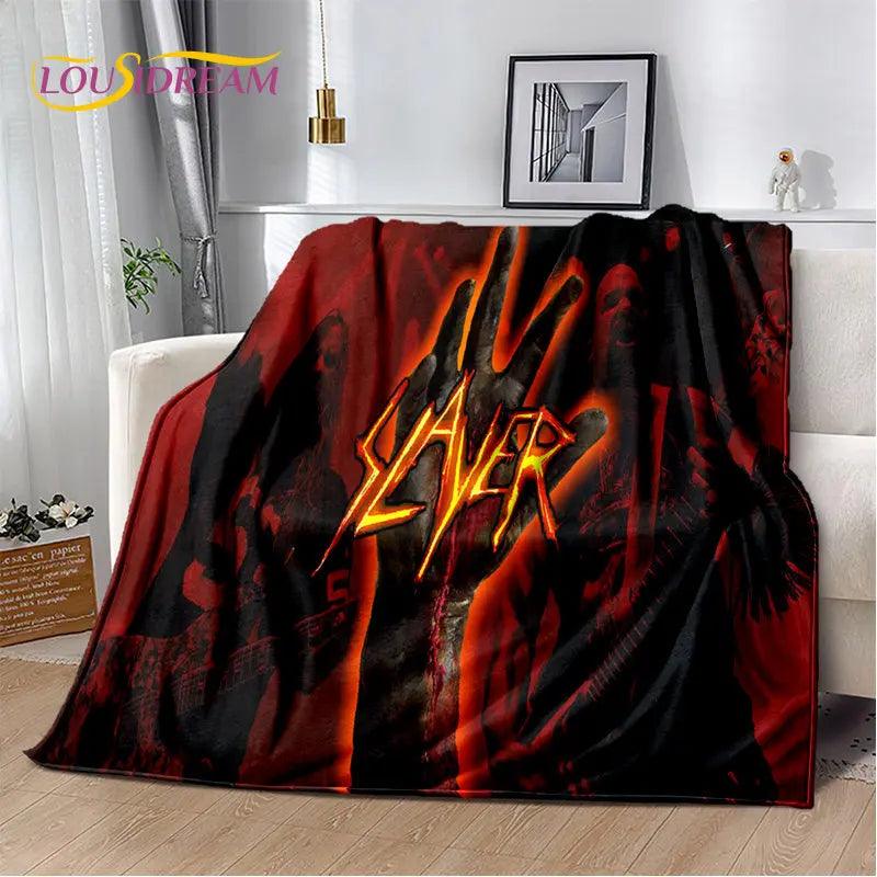 Slayer Heavy Metal Band Soft Plush Blanket,Flannel Blanket Throw Blanket for Living Room Bedroom Bed Sofa Picnic Cover Warm Kids - Lizard Vigilante