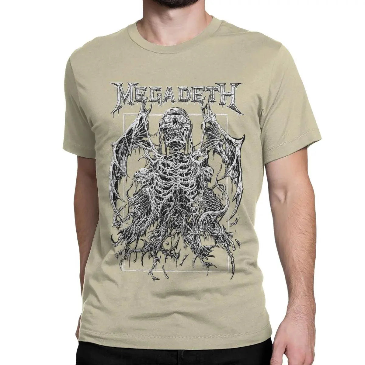 Pure Cotton Megadeth T-Shirt Short Sleeve O-Neck Tee - Premium t-shirt from Lizard Vigilante - Just $23.88! Shop now at Lizard Vigilante