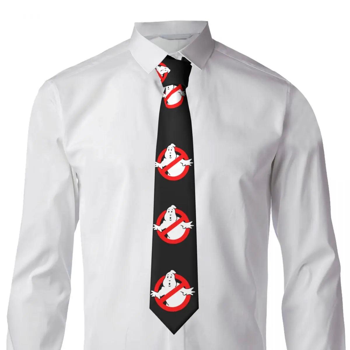 Ghost Busters Neck Tie Funny Movie Retro Trendy NeckTies For Adult Wedding Great Quality Collar Tie Printed Necktie Accessories - Lizard Vigilante