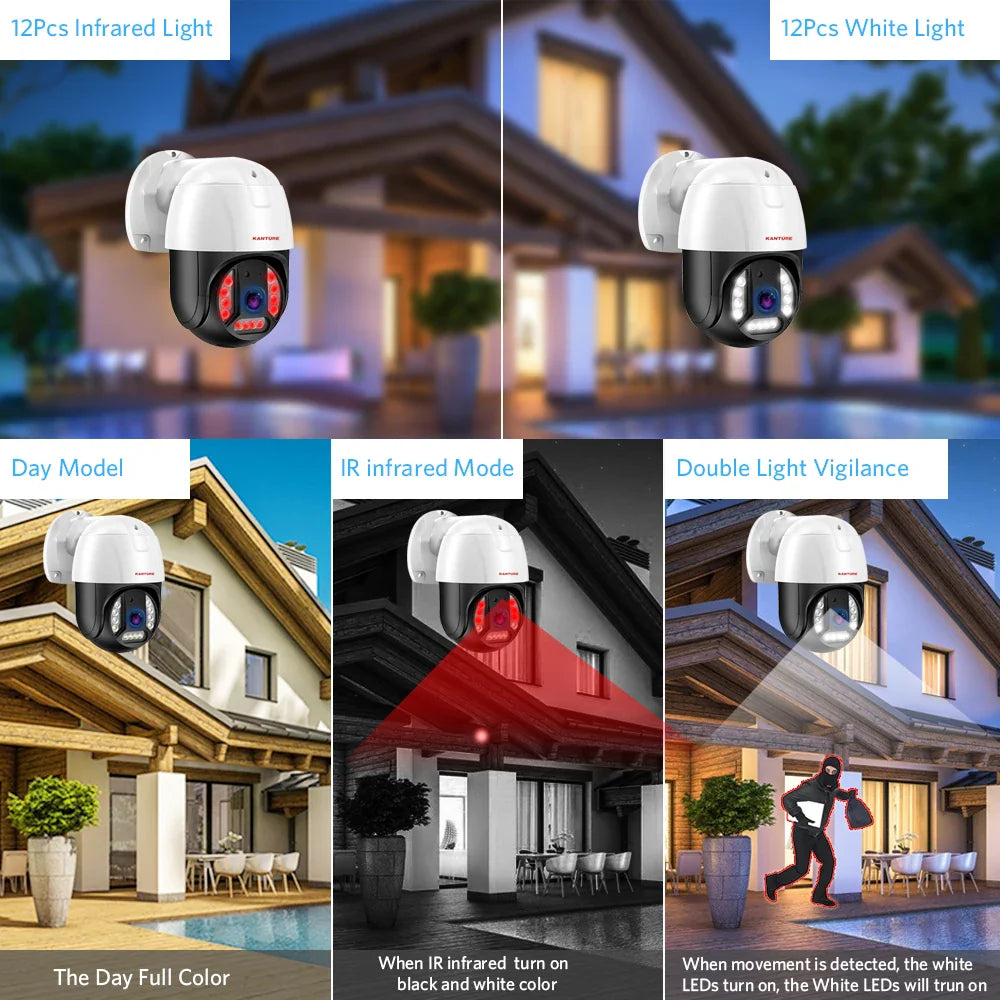 XMEYE 16CH POE NVR Kit 4K PTZ Security Camera System 8MP Ai Face Detect Two Way Audio Waterproof Colorfull Night Vision Camera