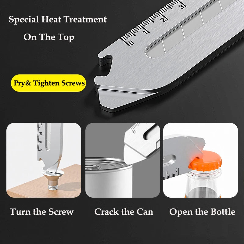 Lizard Vigilante 6-in-1 Stainless Steel Utility Knife: The Ultimate Weapon for Every Badass – Cutter, Opener, Ruler & More - Premium Utility Knife from Lizard Vigilante - Just $13.99! Shop now at Lizard Vigilante