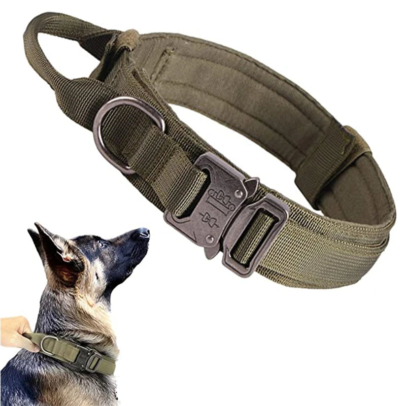 Tactical Dog Collar and Leash Set - Adjustable Military Pet Collar for Medium and Large Dogs, Ideal for German Shepherd Training - Premium dog leash from Lizard Vigilante - Just $18.88! Shop now at Lizard Vigilante