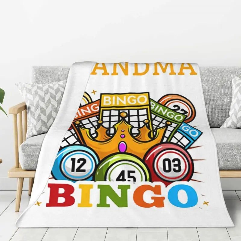 Custom 3D Printed Lucky Game Crazy Bingo Lady Gambling Player Blanket – Comfortable Soft Flannel Winter Throw Blanket for Travel, Bed, and Home - Premium blanket from Lizard Vigilante - Just $15.99! Shop now at Lizard Vigilante