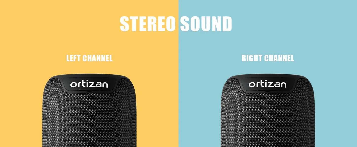 Bluetooth Speakers, 15W Portable Speakers Bluetooth Wireless V5.3 with Stereo Sound, Active Extra Bass, IPX7 Waterproof Shower