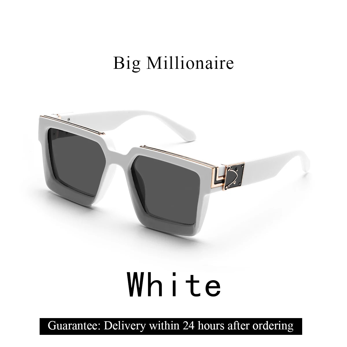 Ruiao Retro Black Millionaire Shades | Bold Designer Sunglasses for Men & Women - Premium shades from Lizard Vigilante - Just $23.88! Shop now at Lizard Vigilante