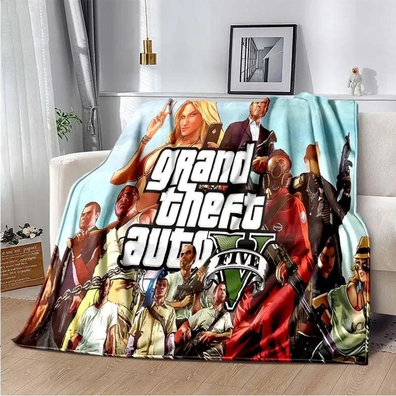 GTA 5 Grand Theft Auto Blanket, Lightweight Warm Insulation Sofa Bed Office Car Knee Pads Blankets - Premium blanket from Lizard Vigilante - Just $20.99! Shop now at Lizard Vigilante