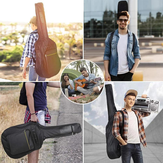 41 Inch Acoustic Guitar Bag Padding Resistant Dual Adjustable Shoulder Strap Guitar Case With Guitar Capo and 5 Guitar Picks - Premium  from Lizard Vigilante - Just $20.99! Shop now at Lizard Vigilante