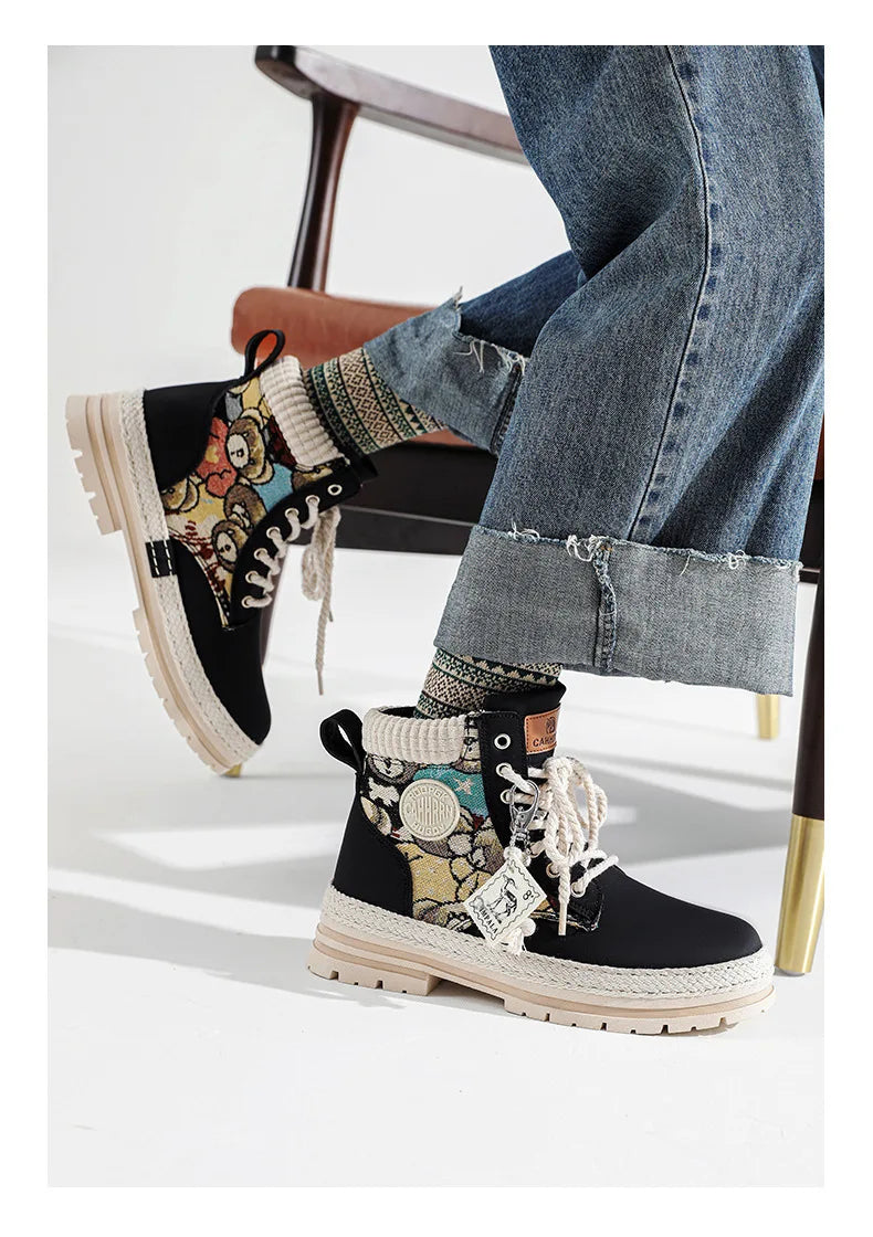 "Riot Fuel" Men's Street Platform Combat Boots – 2025 Limited Ankle-Lace Designer Desert Kickers for Cold-War Winters - Premium boots from dsers - Just $32.99! Shop now at Lizard Vigilante