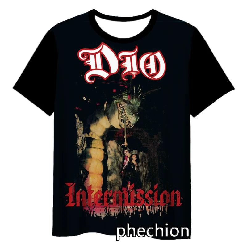 DIO Rock Metal God Rock 3D Print Short Sleeve T-Shirt Rest In Peace RIP Casual Hip Hop Summer T Shirt Tops - Premium  from Lizard Vigilante - Just $24.99! Shop now at Lizard Vigilante