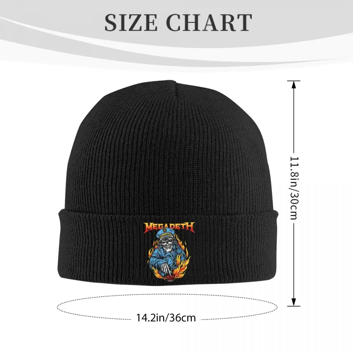 Megadeth Knitted Beanie – Warm Skullies & Hip-Hop Winter Hat for Metal Fans - Premium beanie from Lizard Vigilante - Just $21.88! Shop now at Lizard Vigilante