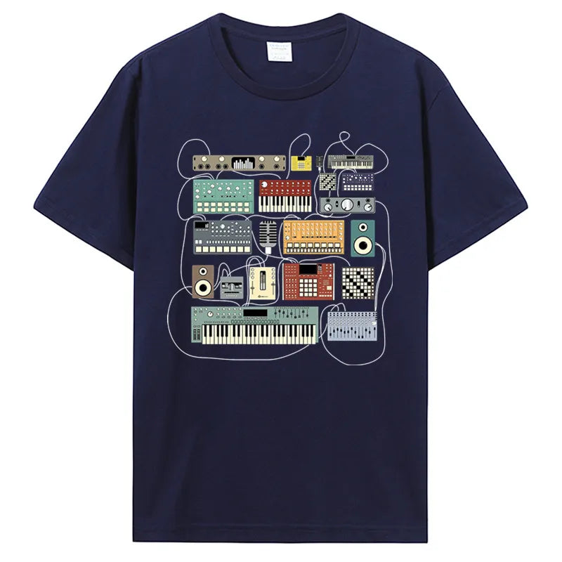 Electronic Musician Synthesizer And Drum Machine Dj Fire Sale T Shirt Men Women Cotton Streetwear - Lizard Vigilante