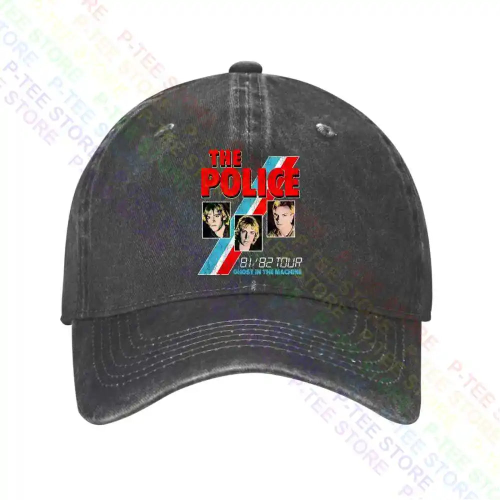 Sting & The Police Ghost In The Machine Tour '81-'82 Retro Baseball Cap | Unisex Snapback, Knitted Bucket Hat & More - Premium baseball cap from Lizard Vigilante - Just $23.88! Shop now at Lizard Vigilante