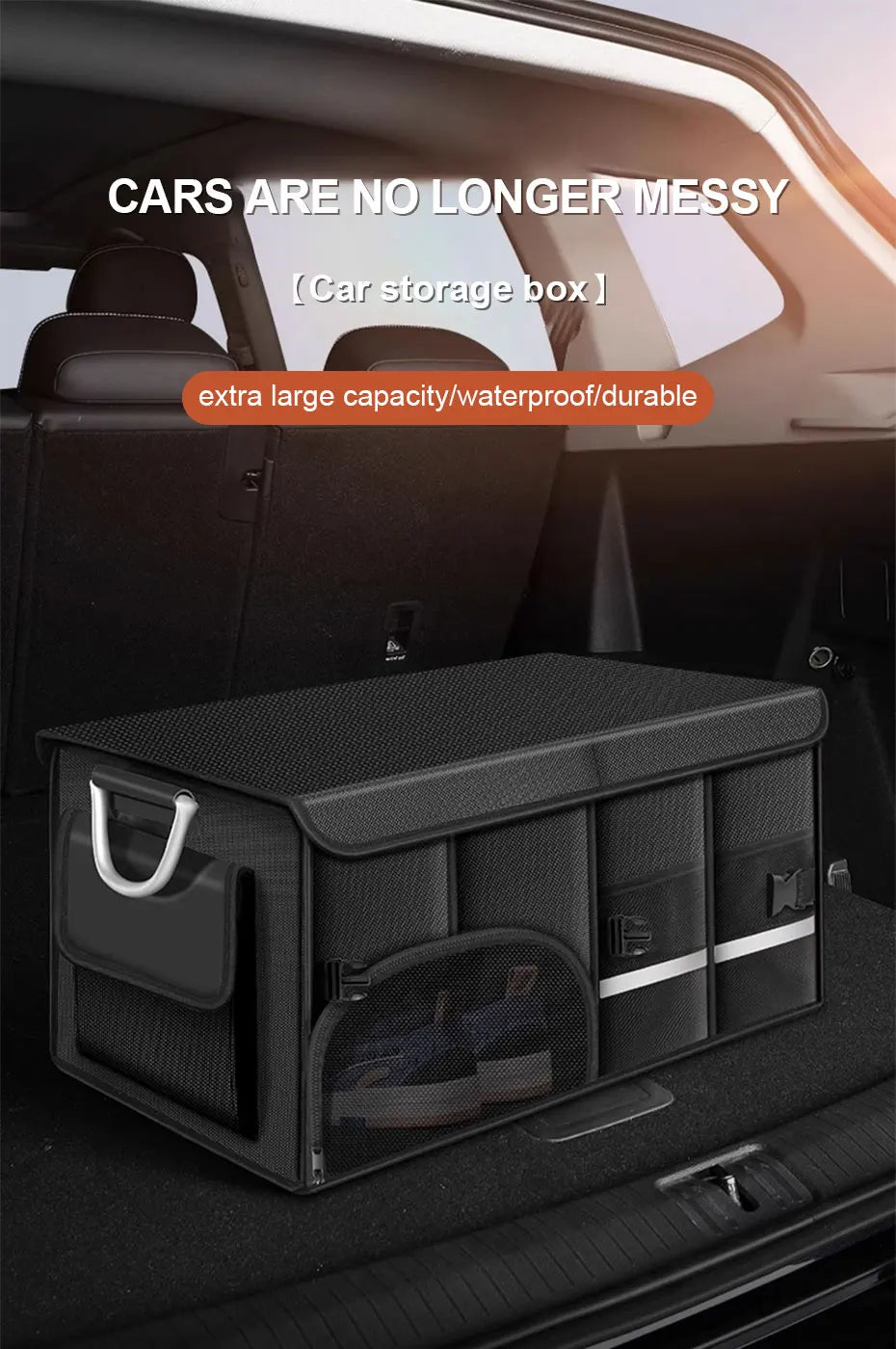 SEAMETAL Large Capacity Car Trunk Organizer 36L/72L/110L Foldable Car Storage Box Waterproof Storage Bag for Fishing Camping - Premium  from Lizard Vigilante - Just $8.99! Shop now at Lizard Vigilante