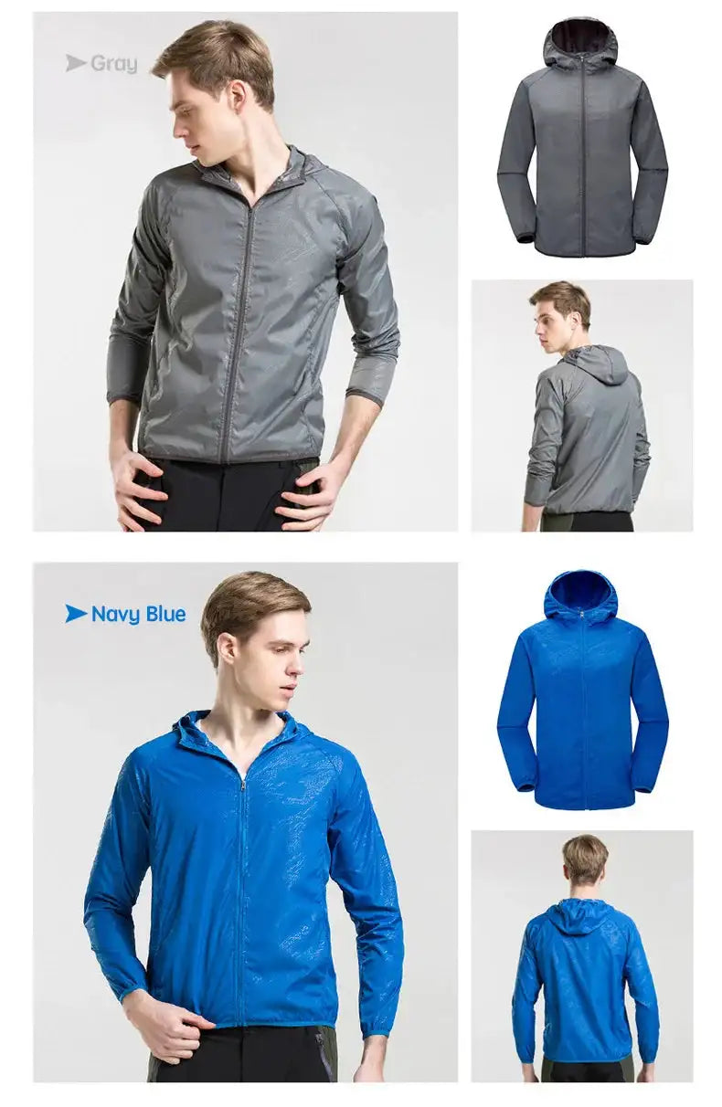 Camping Waterproof Jacket Men Women Windbreaker Men Raincoat Rain Jacket Men Waterproof Hiking Climbing Clothes Sun Protection