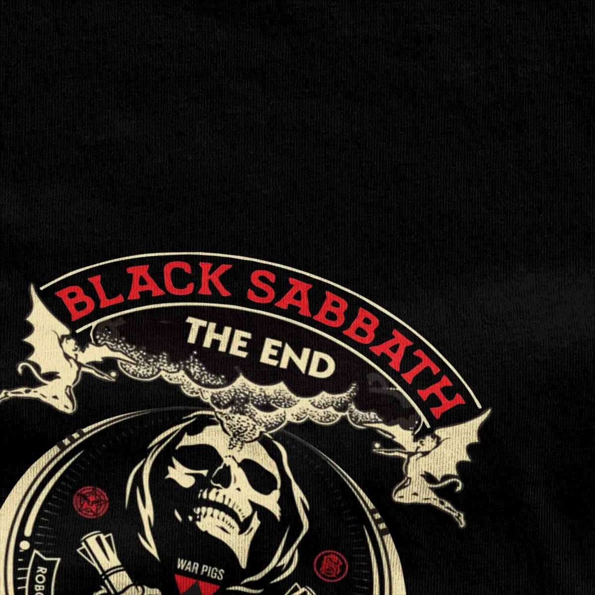 Black Sabbaths The End T-Shirt Men's Cotton Top Tee Retro Rock Band Crewneck Short Sleeve - Premium T-shirt from Lizard Vigilante - Just $23.88! Shop now at Lizard Vigilante