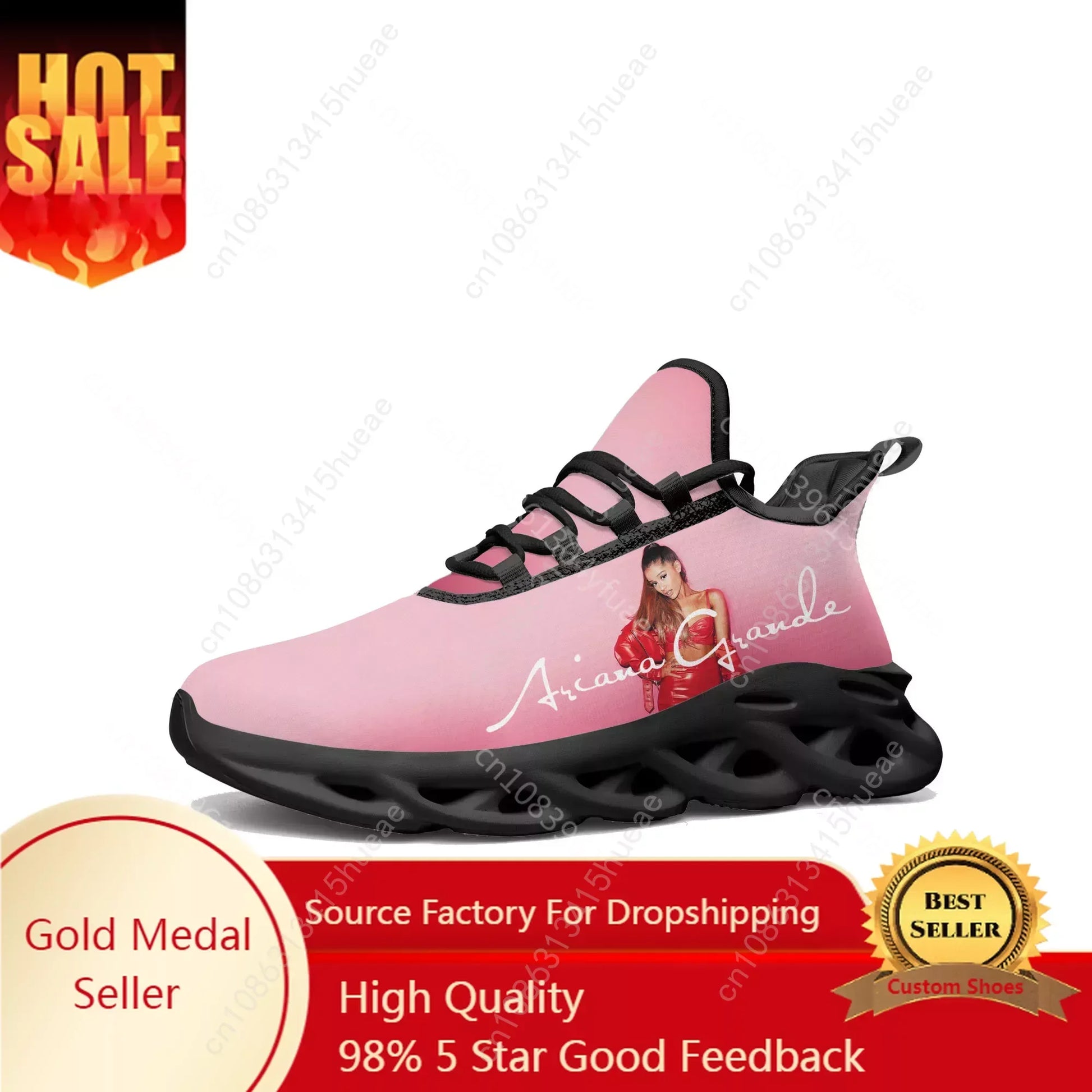 Ariana Grande Sneakers – Lace-Up Mesh Running Shoes for Men, Women, and Teens – Lightweight & Breathable Sport Footwear - Premium shoes from Lizard Vigilante - Just $53.88! Shop now at Lizard Vigilante