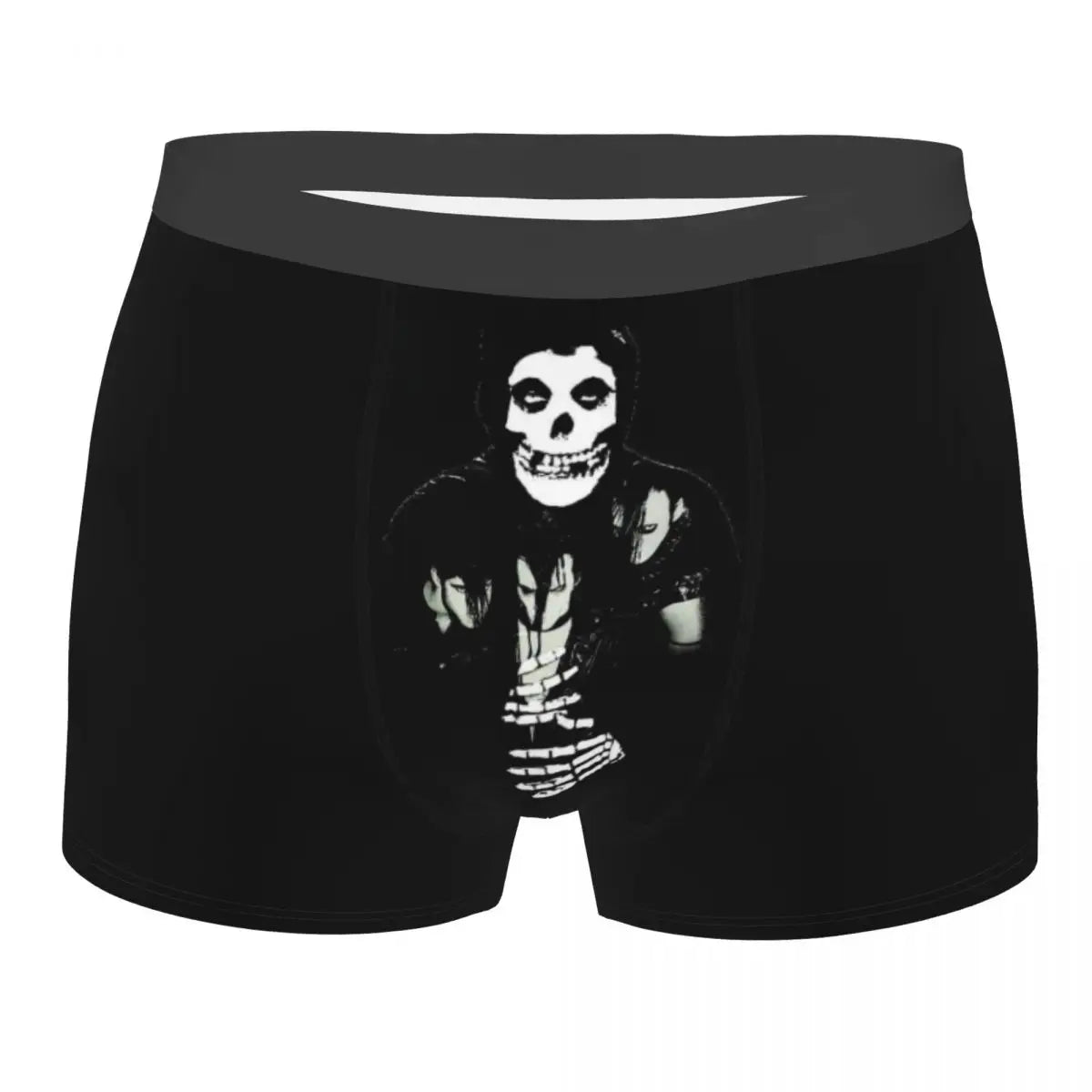 Misfits Skull Underwear Men Stretch Heavy Metal Music Boxer Briefs Shorts Panties Soft Sexy Underpants For Male - Lizard Vigilante