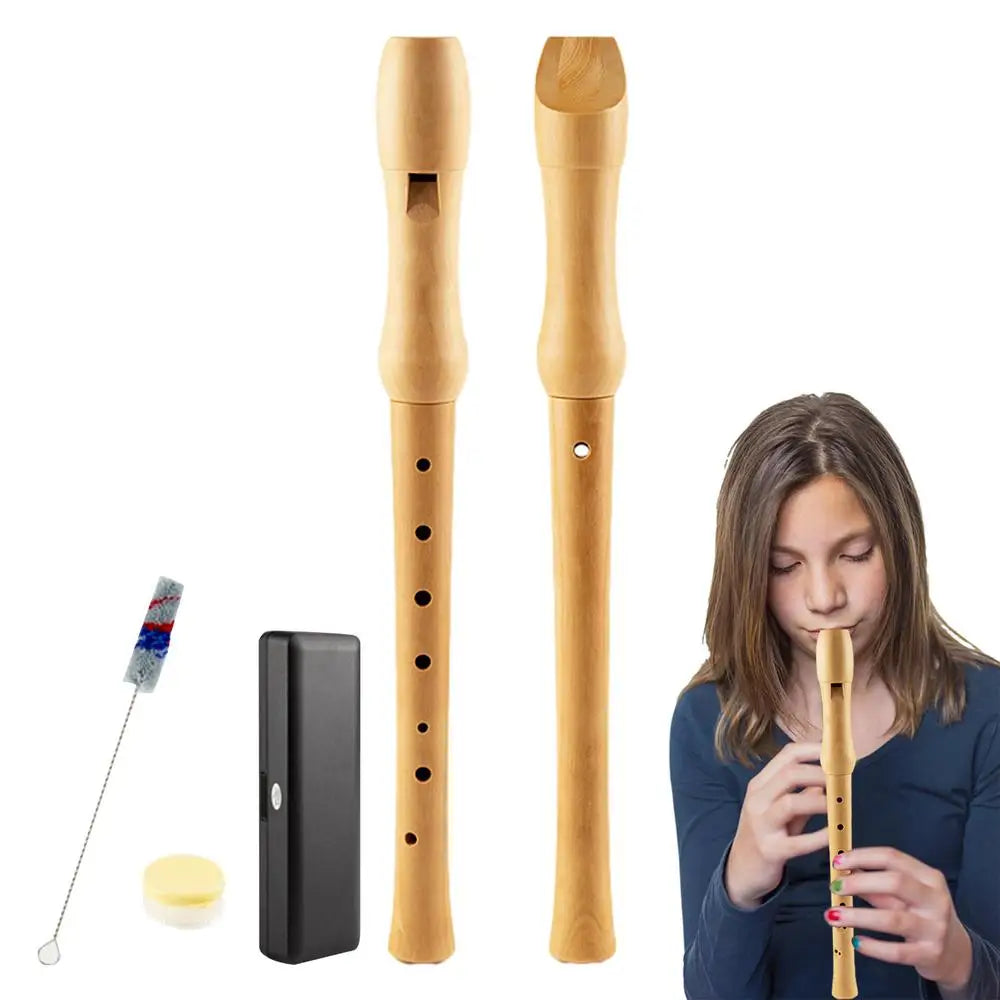 Children's Wooden Recorder Instrument - 8 Hole Fingering Flute in C Key - Premium recorder from Lizard Vigilante - Just $22.88! Shop now at Lizard Vigilante