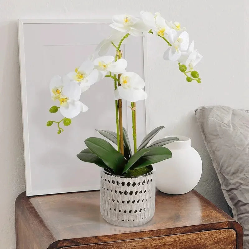 1Pcs Artificial Flowers Bouquet Butterfly Orchid Fake Flowers Phalaenopsis for Home Decor Garden Wedding Decoration Accessories
