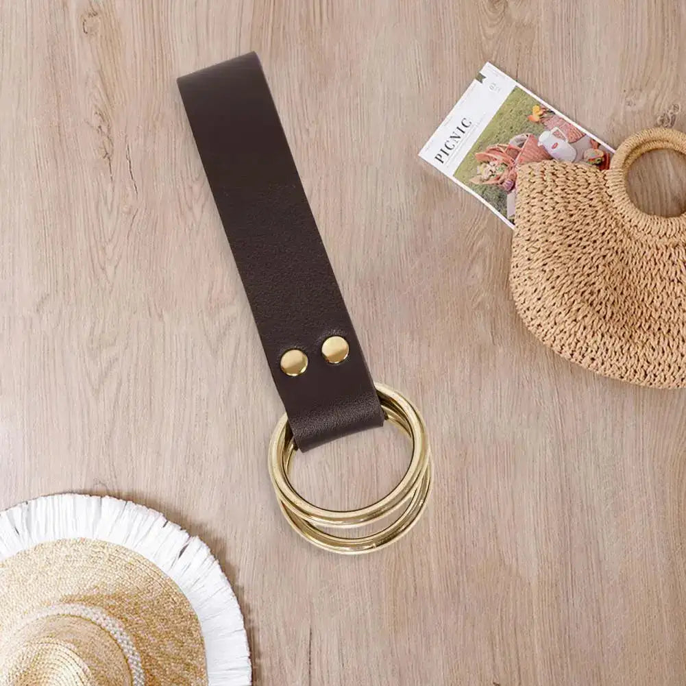 Skirt Hook Strap Medieval Belt Skirt Hikes Double Ring Faux Leather Loop Renaissance Accessory for Women's Long Dress Fixation
