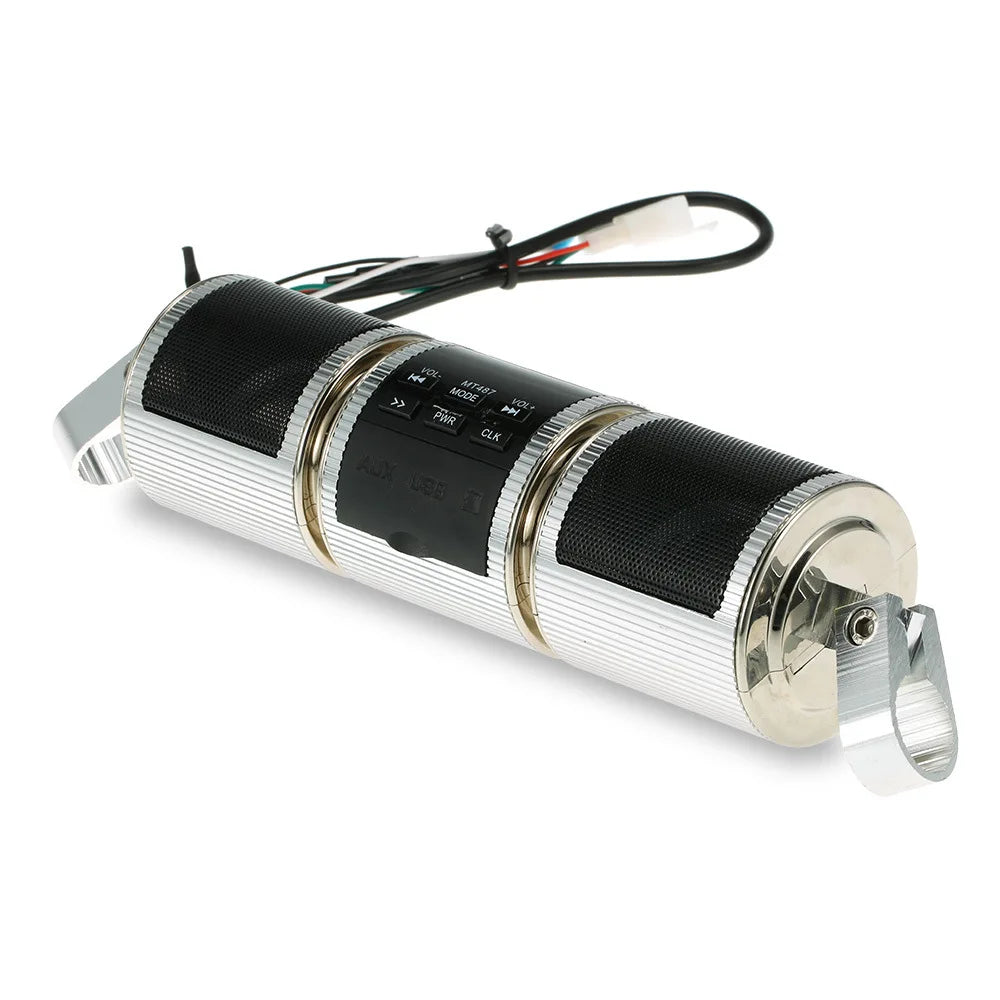 Bluetooth Audio Motorcycle Stereo Speaker Motorcycle Installation MP3 Music Player Amplifier Scooter Bicycle USB FMRadio Speaker