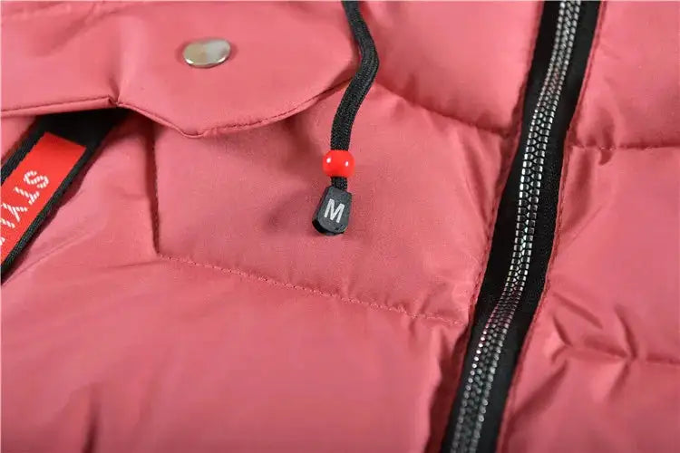 4 Color Big Size Winter Keep Warm Long Style Girls Jacket Teenage Thick Heavy Cold-proof Hooded Windbreaker Coat For Kids