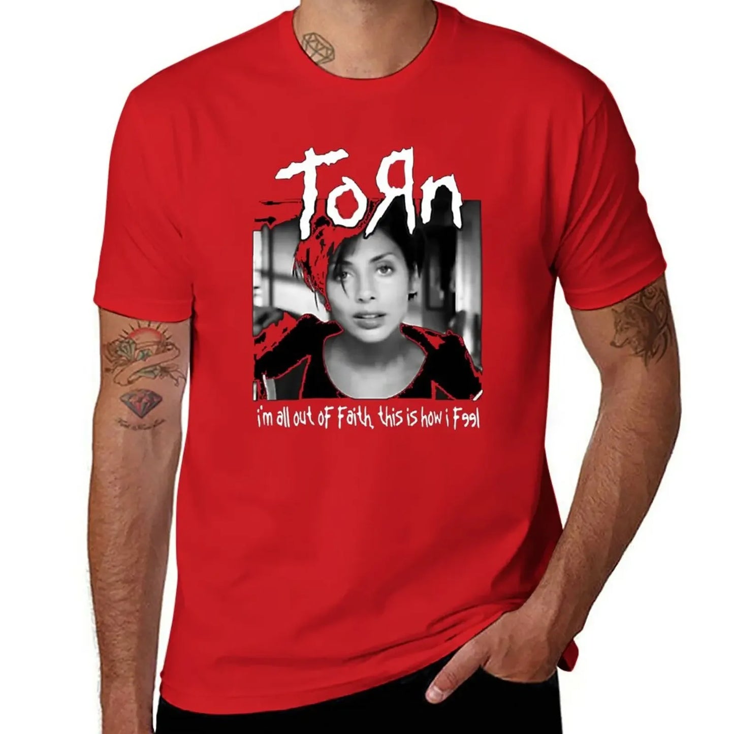 Natalie Imbruglia: KORN Torn T-Shirt - Premium t-shirt from Lizard Vigilante - Just $27.88! Shop now at Lizard Vigilante