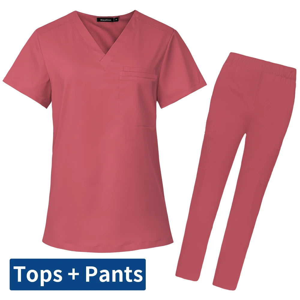 NiaaHinn Men's Medical Scrubs Set | V-Neck Uniforms for Clinics & Hospitals | Comfortable & Breathable Workwear - Premium scrubs from Lizard Vigilante - Just $38.88! Shop now at Lizard Vigilante