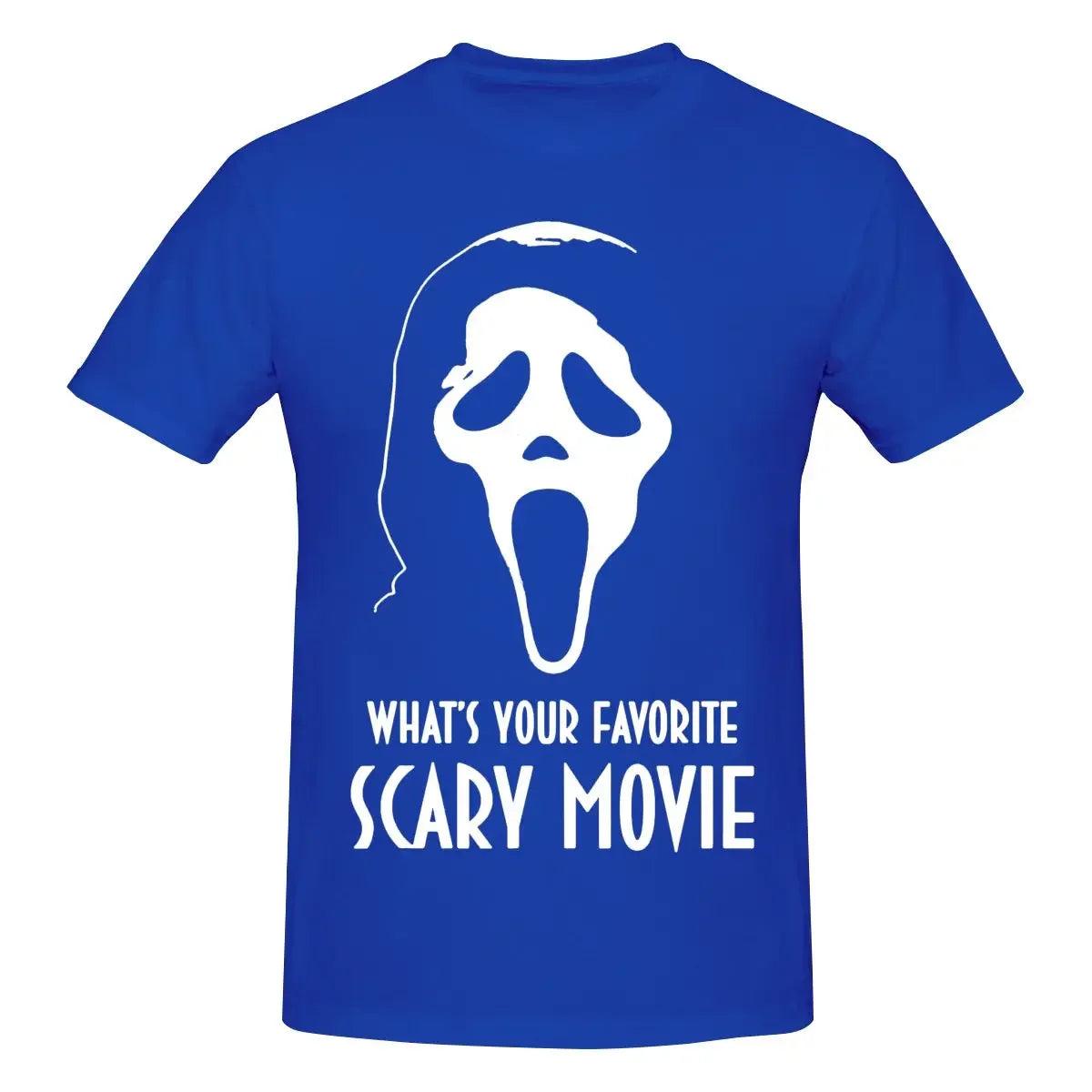 Ghostface What's Your Favorite Scary Movie T Shirt O-neck Cotton Short Sleeve Shirts - Premium  from Lizard Vigilante - Just $22.99! Shop now at Lizard Vigilante