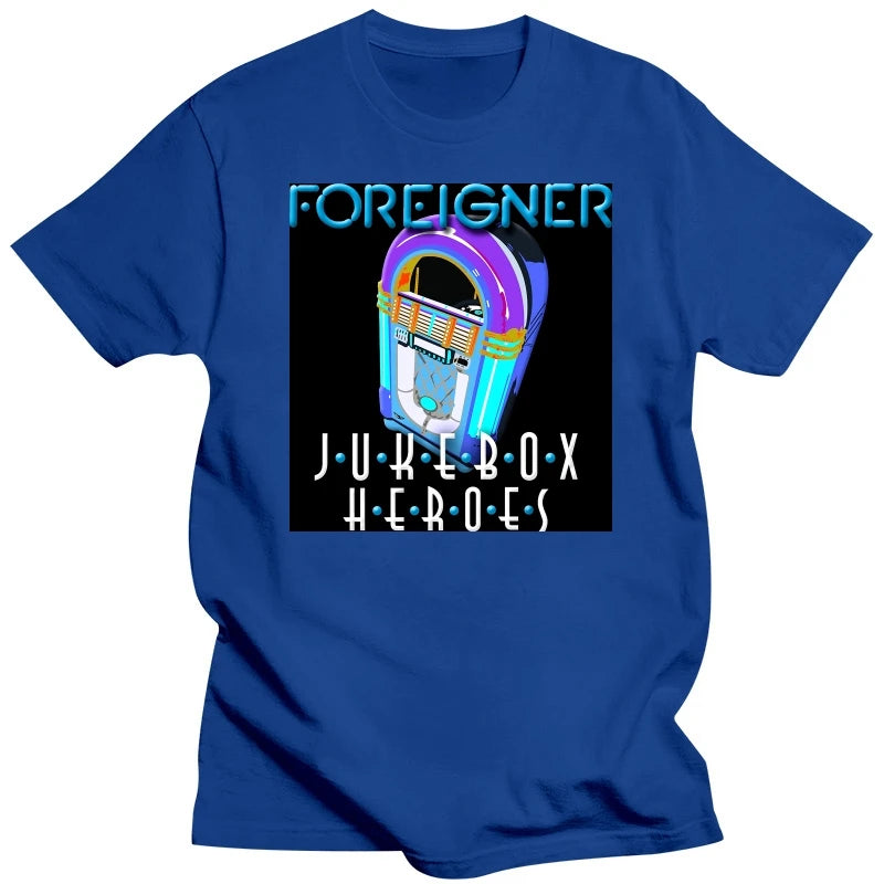 Foreigner Jukebox Heroes 80s Rock Band Black New Men's T Shirt Size S 4Xl - Premium t-shirt from Lizard Vigilante - Just $23.88! Shop now at Lizard Vigilante