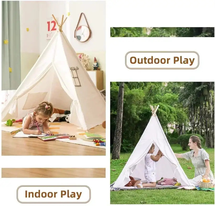 Tent for Kids Indoor Household Children Play House Wigwams Portable Folding Tipi Teepee Girl and Boy Castle Play Room Tents
