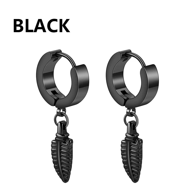 Punk Stainless Steel Stud Earrings - Edgy and Stylish - Premium earrings from Lizard Vigilante - Just $19.88! Shop now at Lizard Vigilante