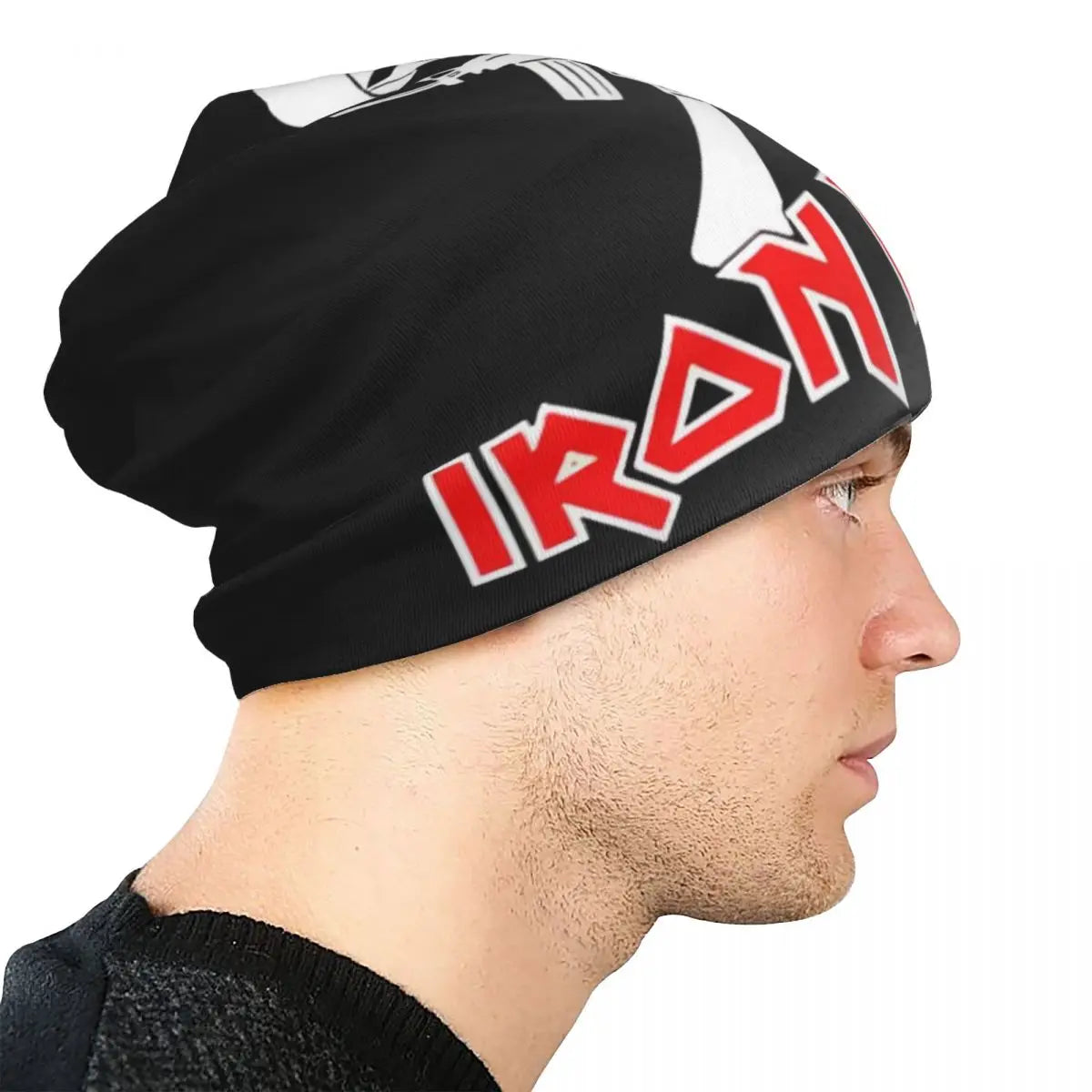 Iron Maiden Knit Beanie | Badass Unisex Warm Hat for Autumn & Winter 2024 | Kpop Graphic Cap - Premium beanie from Lizard Vigilante - Just $22.88! Shop now at Lizard Vigilante