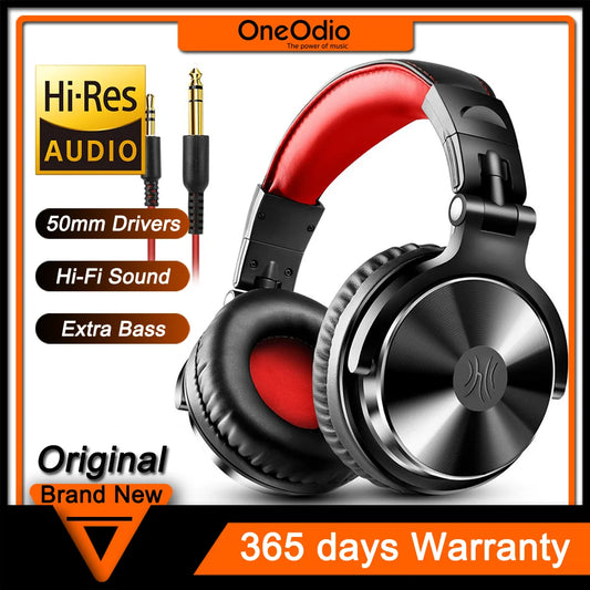 Oneodio Pro 10 Wired Studio Headphones - Professional DJ Headset with Mic and Deep Bass - Premium headphones from Lizard Vigilante - Just $54.99! Shop now at Lizard Vigilante