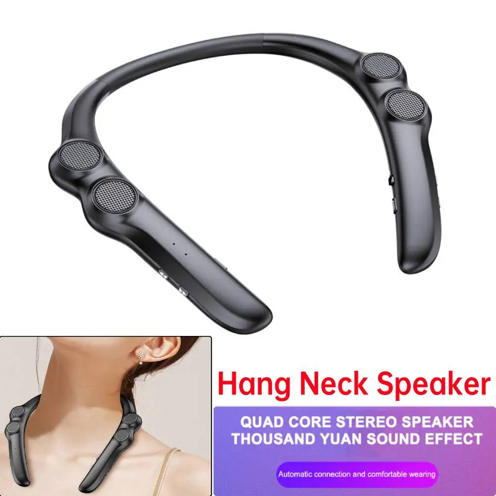 Wearable Bluetooth-compatible Speaker Hang Neck Wireless Subwoofer Sound Box