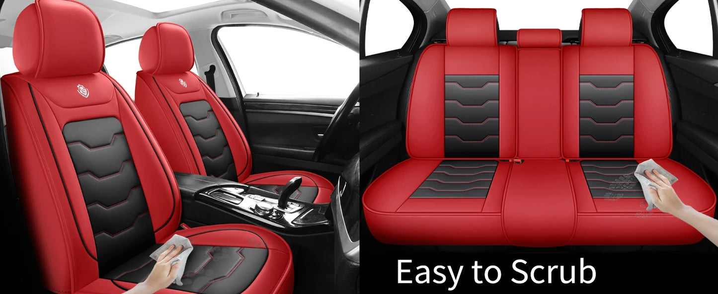 HellRide Universal 5-Seater Leather Seat Armor — Airbag Safe, All-Season Fit, Diamond-Stitched Comfort for Cars, SUVs & Pickups