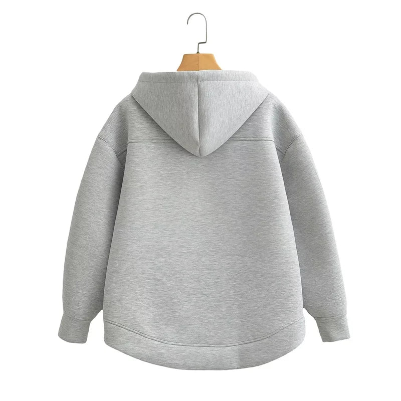 Unisex Zipper Hoodie Double Pockets Oversize Winter High Street Loose Sweatshirts Outerwear Tops - Premium hoodie from Lizard Vigilante - Just $49.95! Shop now at Lizard Vigilante