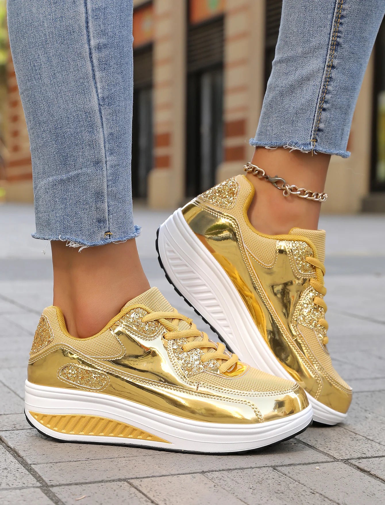 Shockwave Siren Platform Sneakers 2025 – Thick-Soled Rebel Wedge Edition