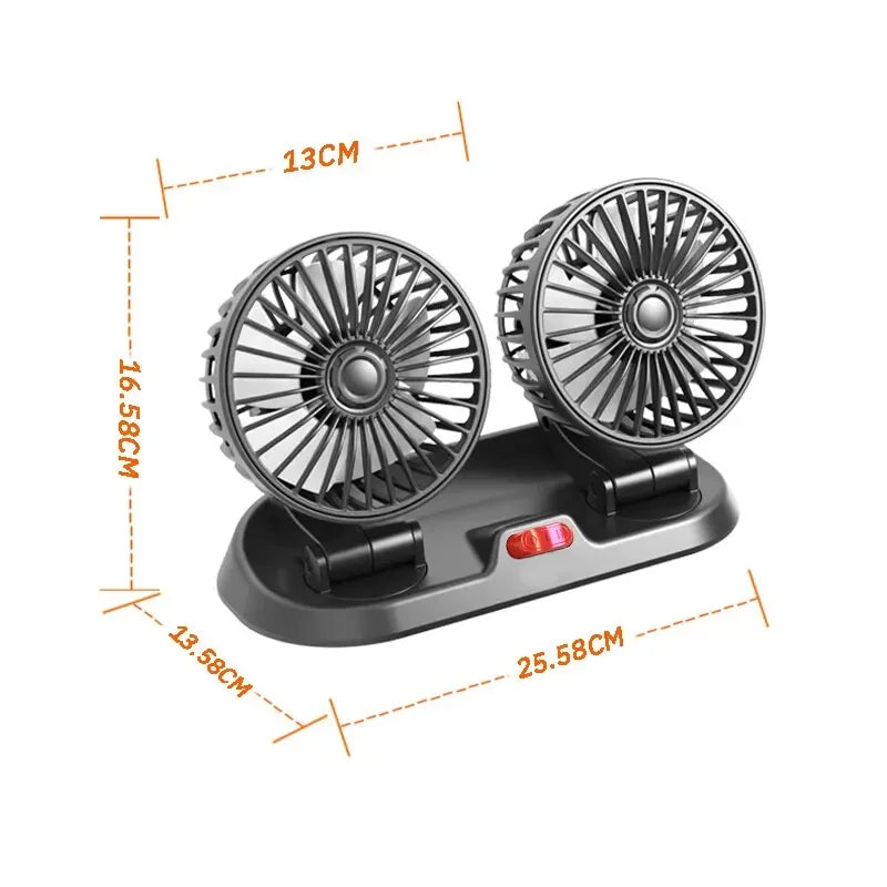 5V 12V 24V Car Fan Cooling Car Fan Dual Head Usb Car Fan 2 Speeds Adjustable Auto Cooler Air Fan Car Accessories Wind Regulation - Premium fan from Lizard Vigilante - Just $26.88! Shop now at Lizard Vigilante