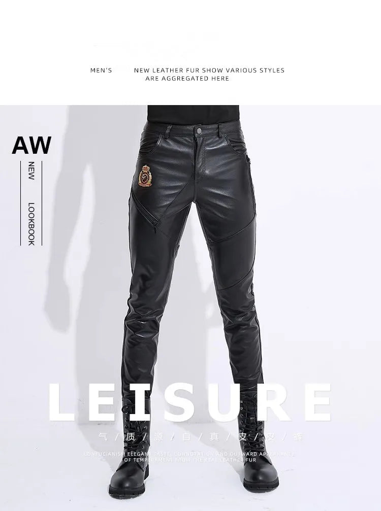 Iron Venom Sheepskin Ride-Lock Moto Pants — Genuine Leather Winter Armor for Street Kings